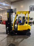 2019 HYSTER J40XN 4000 LB 4 WHEEL 36 VOLT ELECTRIC FORKLIFT CUSHION 90/259" QUAD MAST SIDE SHIFTER 986 HOURS STOCK # BF989129-BUF - United Lift LLC