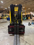 2021 HYSTER E120XN 12000 LBS 48V ELECTRIC 94/185" 3 STAGE MAST SIDE SHIFTING FORK POSITIONER PLUMBED 4 WAYS TO CARRIAGE 1,210 HOURS STK# BF9247349-BUF - United Lift LLC