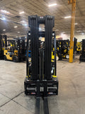 2022 YALE ERP040VTN36TQ090 4000 LB 90/259" QUAD MAST SIDE SHIFTING FORK POSITIONER 3 WHEEL 36V ELECTRIC FORKLIFT 848 HOURS STOCK # BF9116179-BUF