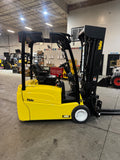 2022 YALE ERP040VTN36TQ090 4000 LB 90/259" QUAD MAST SIDE SHIFTING FORK POSITIONER 3 WHEEL 36V ELECTRIC FORKLIFT 848 HOURS STOCK # BF9116179-BUF
