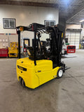 2022 YALE ERP040VTN36TQ090 4000 LB 90/259" QUAD MAST SIDE SHIFTING FORK POSITIONER 3 WHEEL 36V ELECTRIC FORKLIFT 848 HOURS STOCK # BF9116179-BUF