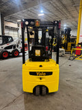 2022 YALE ERP040VTN36TQ090 4000 LB 90/259" QUAD MAST SIDE SHIFTING FORK POSITIONER 3 WHEEL 36V ELECTRIC FORKLIFT 848 HOURS STOCK # BF9116179-BUF