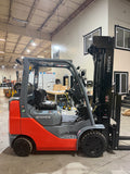 2012 TOYOTA 8FGCU25 5000 LB LP GAS FORKLIFT CUSHION 99/290" QUAD MAST SIDE SHIFTER STOCK # BF987759-BUF - United Lift LLC