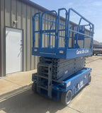 2007 GENIE GS3246 SCISSOR LIFT 32' REACH 24 VOLT ELECTRIC SMOOTH CUSHION TIRES 670 HOURS STOCK # BF999879-ARB - United Lift LLC