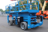 2018 GENIE GS4390RT SCISSOR LIFT 43' REACH DUAL FUEL PNEUMATIC WITH OUTRIGGERS 960 HOURS STOCK # BF9398129-NLE - United Lift LLC