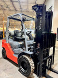 2023 TOYOTA 8FGU25 5000 LB LP GAS FORKLIFT PNEUMATIC 85/187" 3 STAGE MAST SIDE SHIFTER 732 HOURS STOCK # BF9194529-BUF
