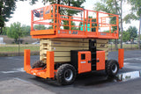 2018 JLG 530LRT SCISSOR LIFT 53' REACH DIESEL ROUGH TERRAIN 4WD OUTRIGGERS DECK EXTENSION 564 HOURS STOCK # BF9495149-NLE - United Lift LLC