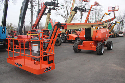 2016 JLG 800AJ TELESCOPIC ARTICULATING BOOM LIFT AERIAL LIFT WITH JIB ARM 80' REACH DIESEL 4WD 2321 HOURS STOCK # BF9649729-NLE - United Lift LLC