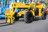 2019 PETTIBONE T944X 9000 LB DIESEL TELESCOPIC FORKLIFT TELEHANDLER PNEUMATIC SIDE TILT CARRIAGE AUXILIARY HYDRAULICS 3023 HOURS STOCK # BF9825159-NLE - United Lift LLC