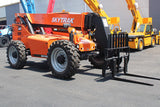 2016 SKYTRAK 8042 8000 LB DIESEL TELESCOPIC FORKLIFT TELEHANDLER PNEUMATIC 4WD 2375 ENCLOSED HEATED CAB HOURS STOCK # BF9629779-NLE - United Lift LLC