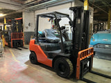 2021 TOYOTA 8FGU25 5000 LB LP GAS FORKLIFT PNEUMATIC 85/187" 3 STAGE MAST SIDE SHIFTER 5141 HOURS STOCK # BF9174529-BSOH