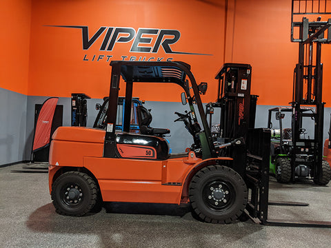 2025 VIPER FD50S 11000 LB DIESEL FORKLIFT DUAL DRIVE PNEUMATIC 91/189" 3 STAGE MAST SIDE SHIFTING FORK POSITIONER STOCK # BF9482799-BUF - United Lift LLC