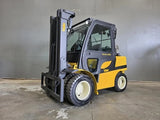 2016 YALE GLP090VX 9000 LB LP GAS FORKLIFT DUAL DRIVE PNEUMATIC 94/195 3 STAGE MAST SIDE SHIFTER ENCLOSED CAB 1498 HOURS STOCK # BF9144739-ILE