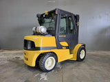 2016 YALE GLP090VX 9000 LB LP GAS FORKLIFT DUAL DRIVE PNEUMATIC 94/195 3 STAGE MAST SIDE SHIFTER ENCLOSED CAB 1498 HOURS STOCK # BF9144739-ILE