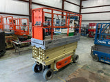 2012 JLG 2630ES SCISSOR LIFT 26' REACH ELECTRIC CUSHION TIRES 428 HOURS STOCK # BF989329-BAYTX - United Lift Used & New Forklift Telehandler Scissor Lift Boomlift